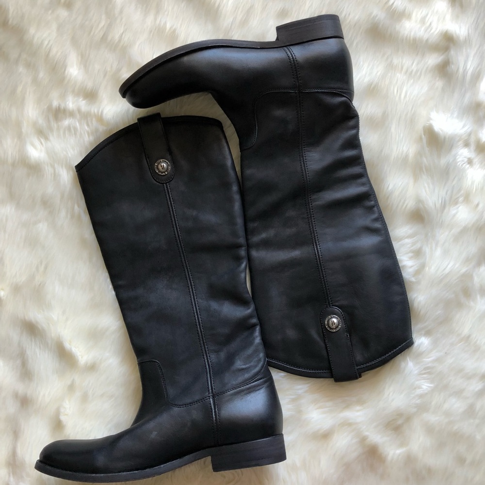Frye Black Leather Riding Boot - Picture 4 of 8